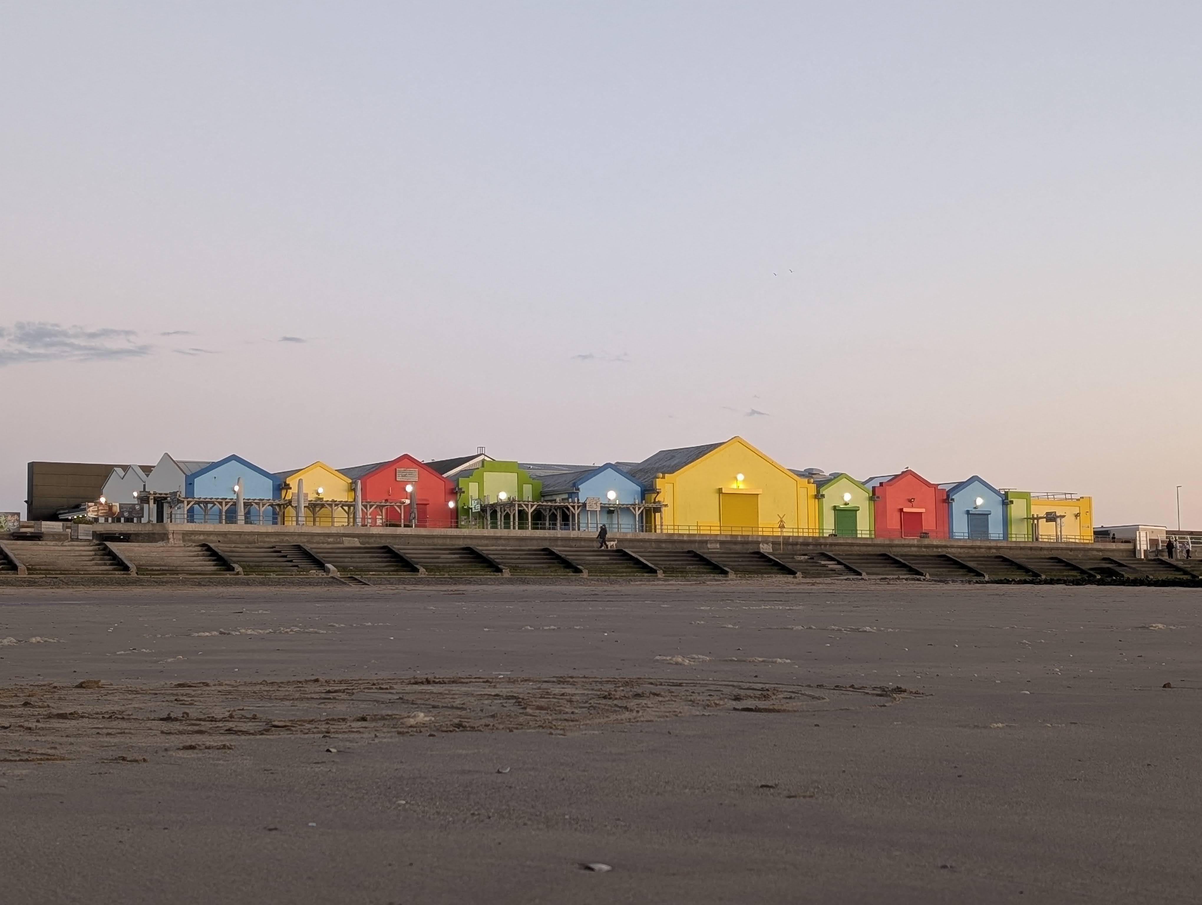 Multiple Coloured Buildings Beach